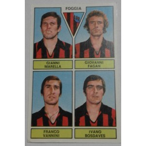 Figurina PANINI -  MARELLA / FAGAN / VANNINI / BOSDAVES (1971/ 72 FOGGIA)