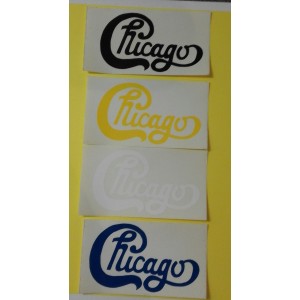 Set   4  adesivi  gruppo musicale  "CHICAGO"   colori assortiti (come da foto)