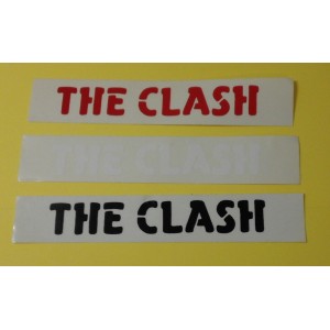  3 adesivi  gruppo musicale  "THE CLASH" (21,50 X 3, cm./ anni '80 / VINTAGE)