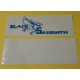 2 adesivi  gruppo   "BLACK SABBATH"  (21,5  X 8 .0 cm./ anni '80 / VINTAGE)