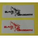 2 adesivi  gruppo   "BLACK SABBATH"  (11.0  X 4.5  cm./ anni '80 / VINTAGE)