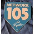 Adesivo  NETWORK  105 The Radio  Azzurro  sa (Vintage 11 X  10 cm. circa )