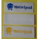 Adesivo gruppo "logo MOTORHEAD "  ( 13,0  x 5,0cm. / VINTAGE  / 3 pezzi)