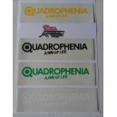 Adesivo  logo  "QUADROPHENIA"  (19.5  x 5,5  cm. / VINTAGE  / 4  pezzi)