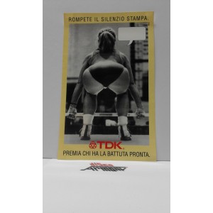 Adesivo  "TDK Rompete il silenzio stampa"   (vintage  / 26  X  16.5   cm. circa)