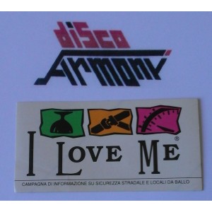 Adesivo  - "LOVE ME" - (VINTAGE - 9 x 4,5 cm. circa)