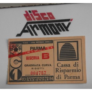PARMA  -  ANCONA    1983 / 84   Biglietto  partita  -  Lega Nazionale SERIE C 1