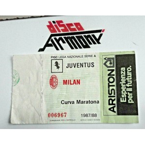 JUVENTUS  - MILAN -   1987 / 88   Biglietto  partita  - Serie A