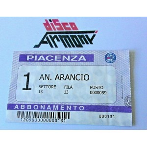   MILAN  - PIACENZA  -  2001 -  2002    Biglietto partita Serie A 