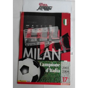 FOLDER  - FRANCOBOLLO CELEBRATIVO  MILAN CAMPIONE D' ITALIA 2003 -2004