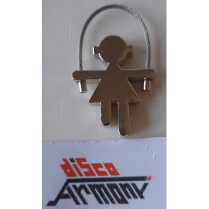 Portachiavi   forma di  "Bambina"   - materiale metallo  -  nuovo