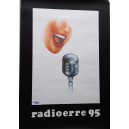 RADIOERRE 95  (radio di  Reggio Emilia  Poster promo   67,5  X  97.5  cm. circa)