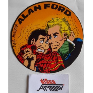 ALAN   FORD  -  Adesivo  (VINTAGE   originale con velina   / '70 )