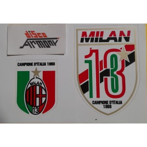 MILAN Campione  d' Italia  1988  - 2  Adesivi  originali da collezione    NUOVI