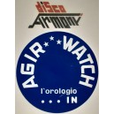 AGIR  WATCH  l'orologio ...in   -   Adesivo  originale  (diametro  10,0)   NUOVO