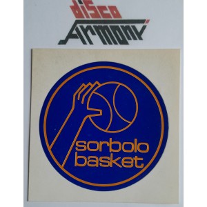 SORBOLO BASKET -  Adesivo originale  da collezione  NUOVO    11,0 X 11  cm.