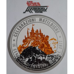 CANOSSA  R.E.  - Adesivo    Celebrazioni  Matildiche    1977  - 15,0 cm.  NUOVO