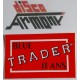 TRADER   Blue Jeans  -  Adesivo vintage  collezione    NUOVO  8,0 X 5,0   cm