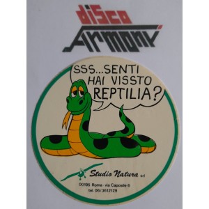 REPTILIA  Studio  Natura   Roma  /  Adesivo  invito   NUOVO  diametro   10 cm
