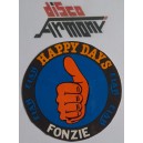 HAPPY DAYS  FONZIE  - HELAH  -  Adesivo vintage   da collezione  NUOVO  9,0 cm.