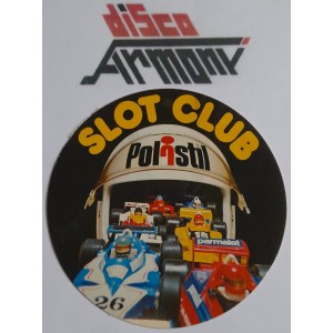 SLOT CLUB  - POLISTIL  - Adesivo vintage   NUOVO  9,5  cm