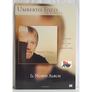 UMBERTO TOZZI  Le Parole   Cartello  promo  album   2005   68,0 X 48,0 cm. USATO