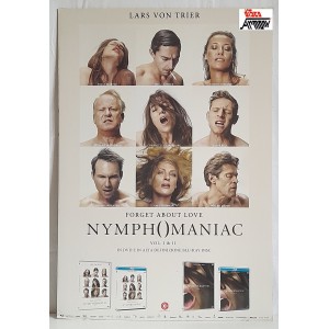 NYMPHOMANIAC  Vol I &  II - Cartello  da terra promo film DVD   2013 /14   Usato
