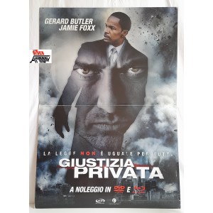 GIUSTIZIA PRIVATA  - Cartello  da terra promo film DVD   2009  -  Usato