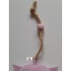 GUFO  ROSA  -  ciondolo in metallo  con cordino