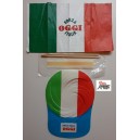 BANDIERINA  bifacciale + CAPPELLINO  allegato  a "OGGI" - FORZA ITALIA / NUOVO