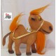 DROMEDARIO  FLOCCATO   Peluche   -  anni   '70 -   18  X  15 cm.  USATO  VINTAGE