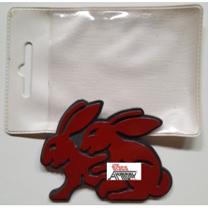 CONIGLIETTI   sagomati  in plastica rigida  adesivi  nuovi