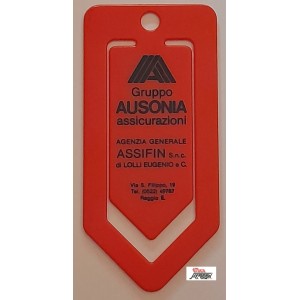 Fermacarte  promo in plastica  "Assicurazione  AUSONIA"   / 15,0  X 7,0 cm