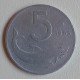 Moneta  da Lire 5  del 1955 - REPUBBLICA ITALIANA  ( Delfino   /  Circolata)