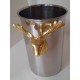 REFRIGERATORE  per VINO  ATHOLL   MAISON  by  PREMIER   acciaio inox effetto oro