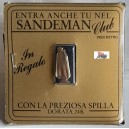 SANDEMAN  Club - spilla   Dorata  24K  (1,8   X  0,7cm.)  NUOVA   con involucro