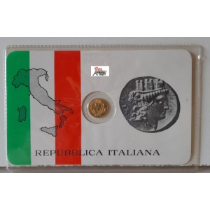 REPUBBLICA ITALIANA  -  Moneta   celebrativa  in  bagno d'Oro  blister sigillato