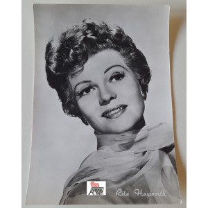 RITA  HAYWORTH  -   Foto  -  Cartolina  in  B/N      (nuova )