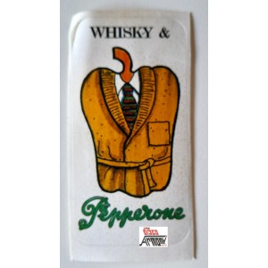Adesivo  -  WHISKY   &  PEPPERONE   (Vintage  - 10,5  X  5,0 cm. circa )  NUOVO