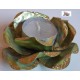 PORTA TEALIGHT  a  FIORE in metallo  con  glitter  e candela    ( Usato)
