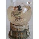 BOULE DE NEIGE (Palla di neve)  ALCE  con PINO  -    NUOVO  come da foto