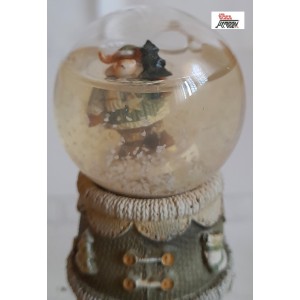 BOULE DE NEIGE (Palla di neve)  ALCE  con PINO  -    NUOVO  come da foto