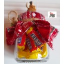 Vasetto con decori Natalizi  e caramelle ELAH  -    NUOVO  come da foto