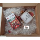 Tazza   "MERRY  CHRISTMAS  +  24  TISANE  BIOLOGICHE  tutte diverse"   ( Nuova)
