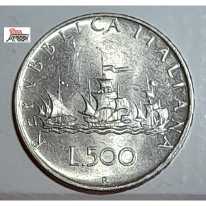 Moneta  da Lire 500 del 1959 - REPUBBLICA ITALIANA   (Caravelle/ Circolata)