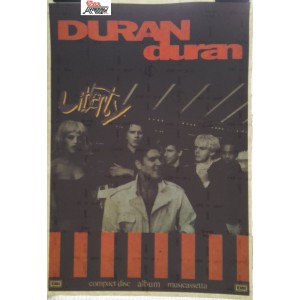 "DURAN DURAN  - LIBERTY"     vetrofania   promo dell' album  del 1990  /  NUOVA