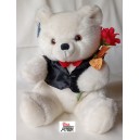 ORSETTO Applause in frac e rosa  rossa Peluche   anni  '80.  USATO  VINTAGE